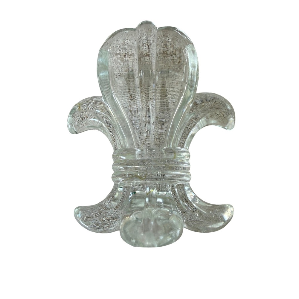 Antique Fleur De Lis Figurine glass holder Excellent Glass Decor Sculpture